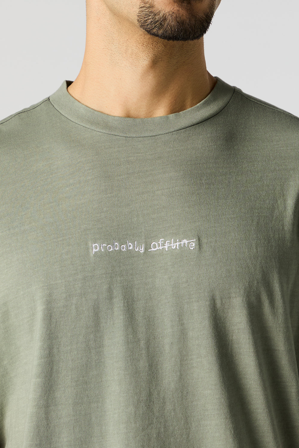 Probably Offline Embroidered T-Shirt Probably Offline Embroidered T-Shirt 2