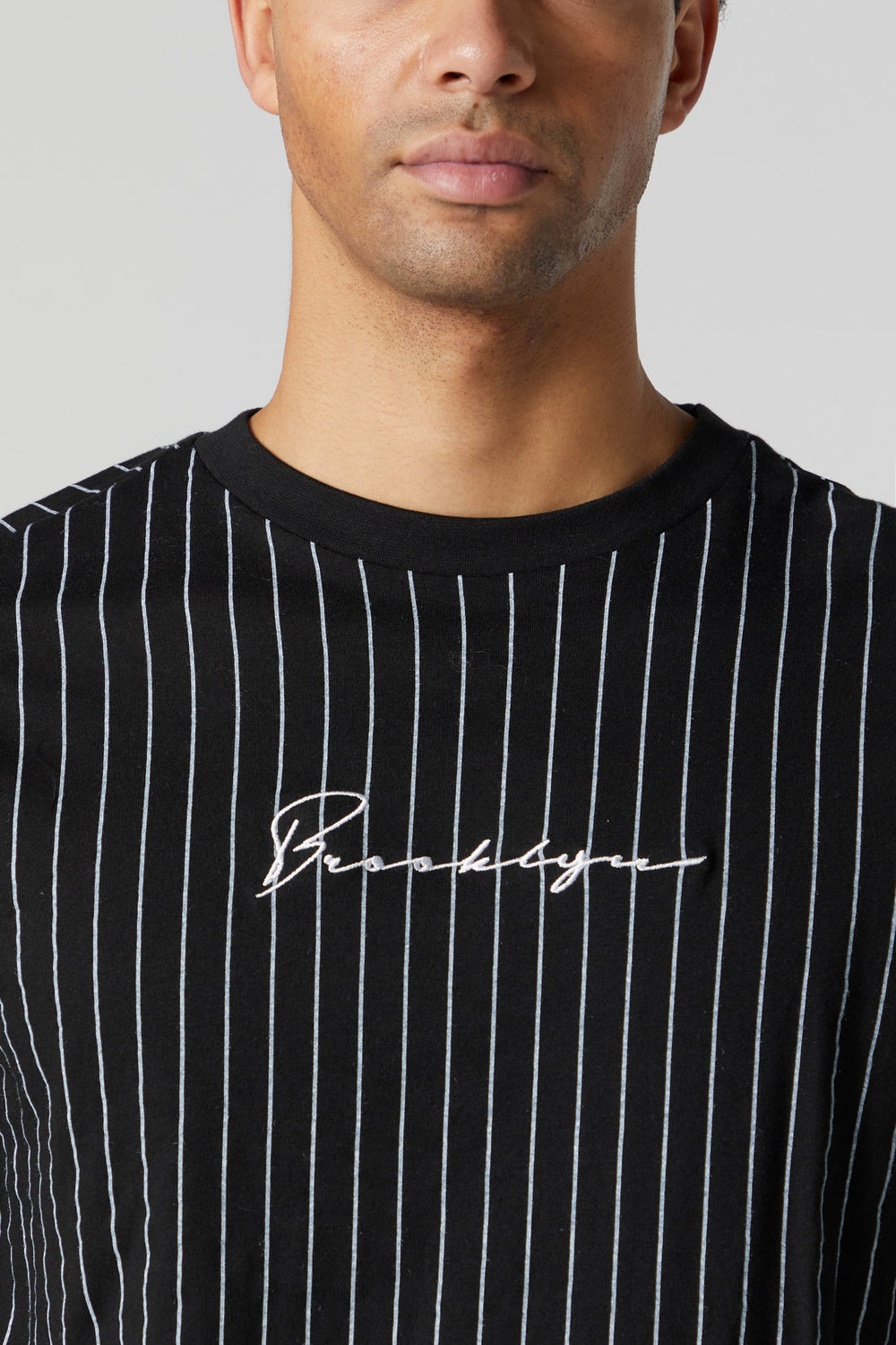 Striped Brooklyn Embroidered T-Shirt Striped Brooklyn Embroidered T-Shirt 4