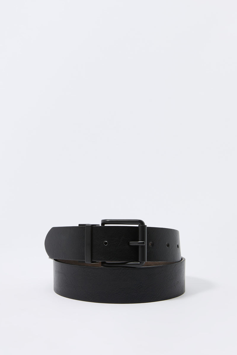 Faux Leather Reversible Belt