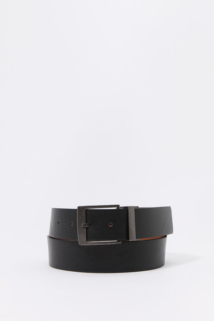 Faux Leather Reversible Belt