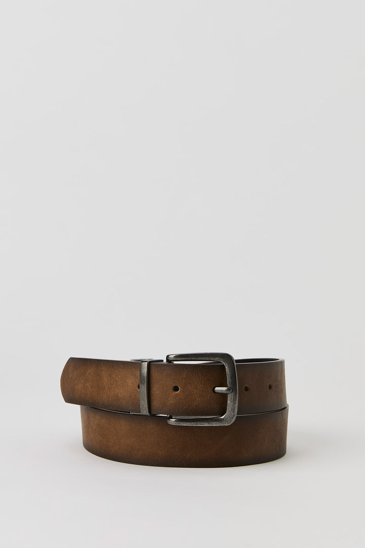 Reversible Faux Leather Belt