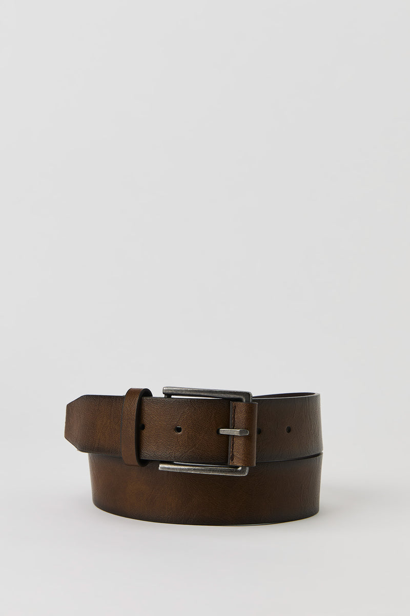 Brown Faux Leather Belt