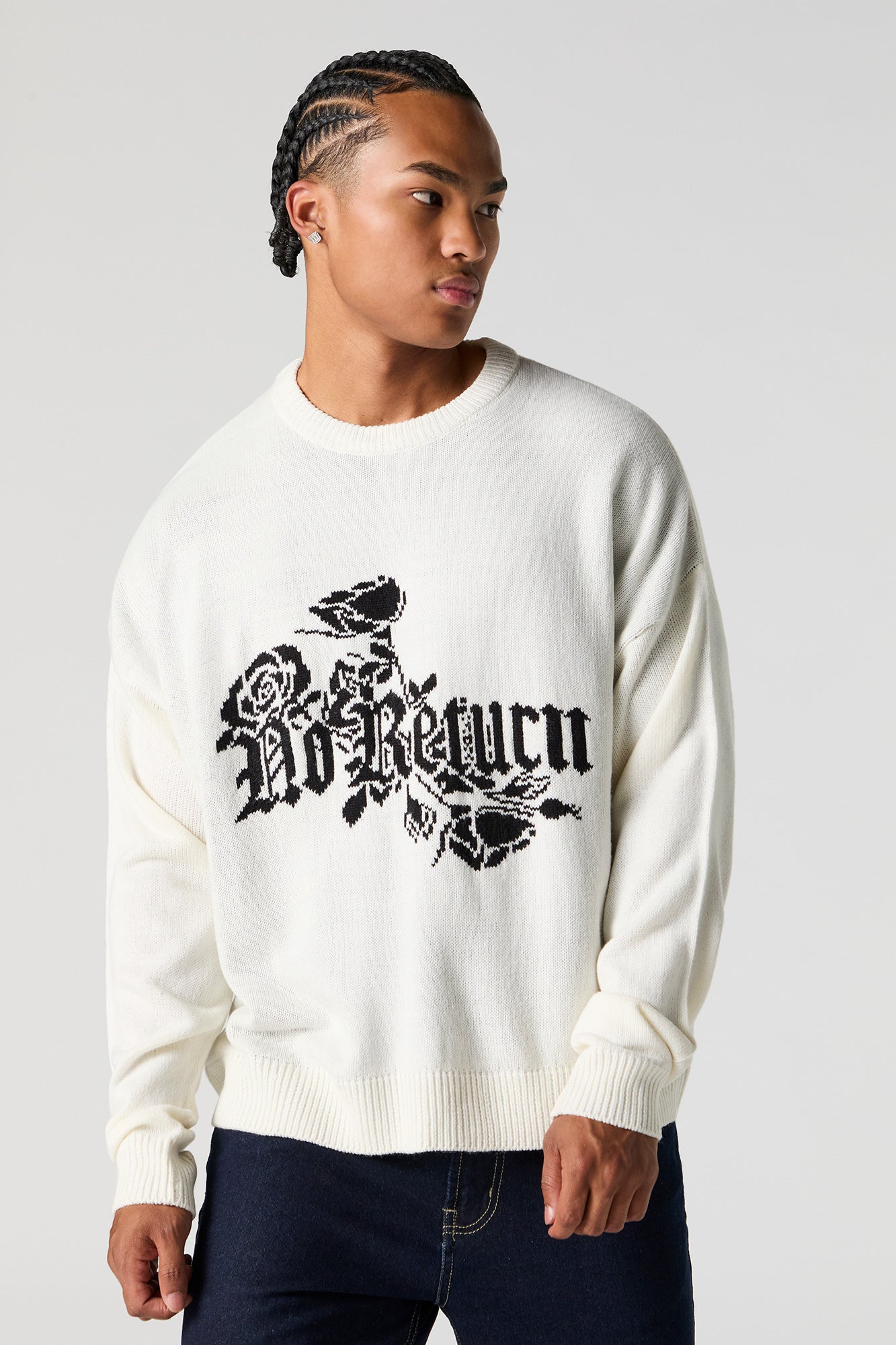 Jacquard Knit Relaxed Sweater