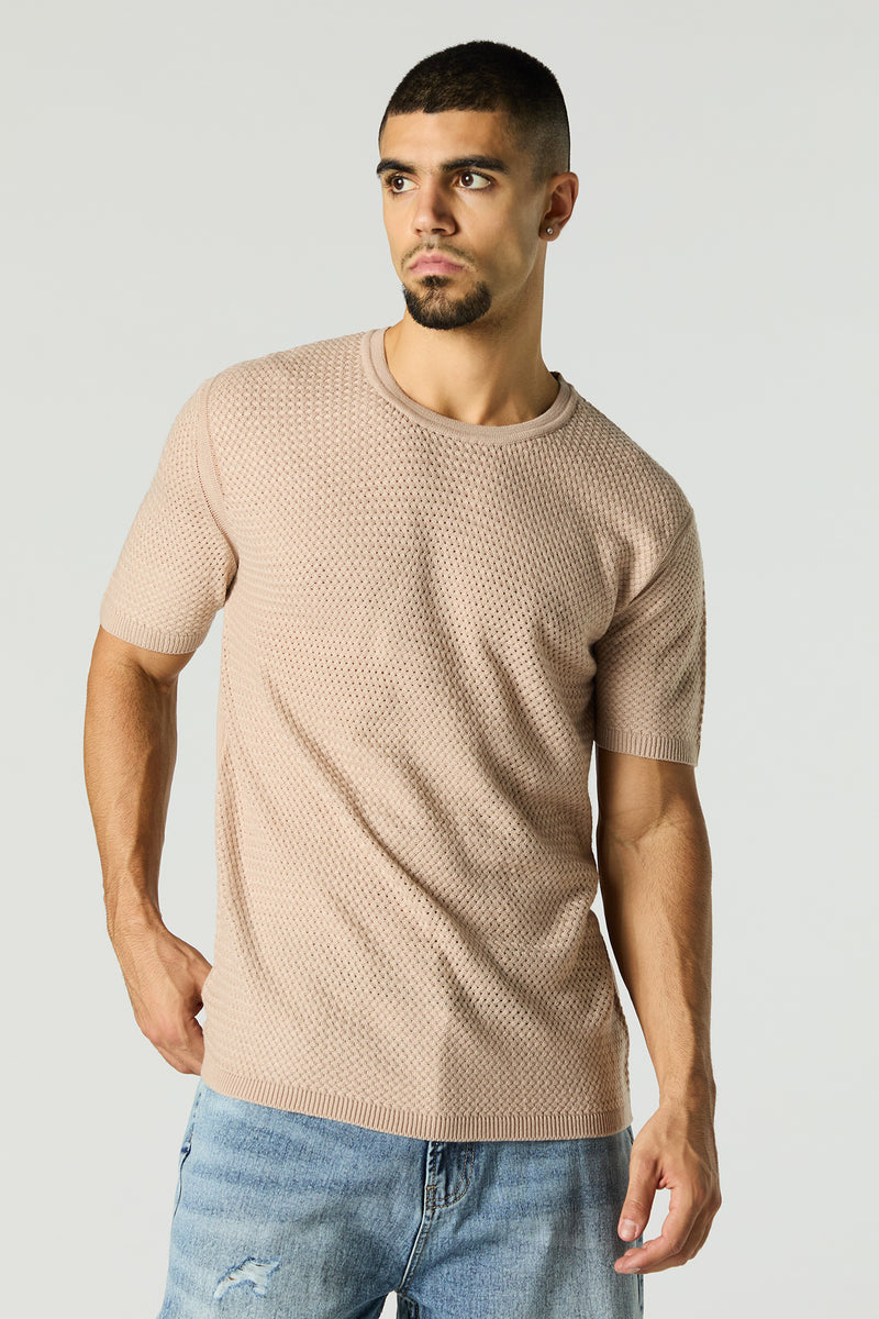 Open Knit T-Shirt