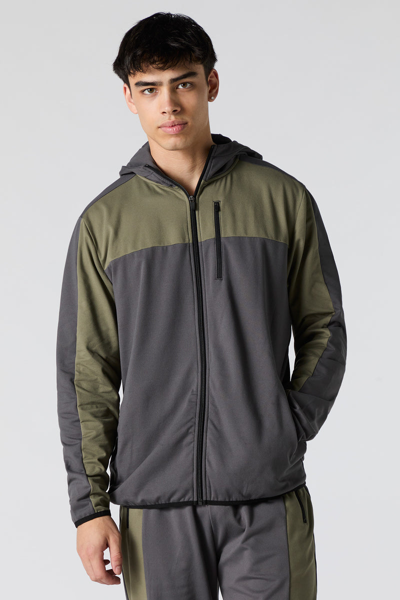 Active Colourblock Zip-Up Hoodie