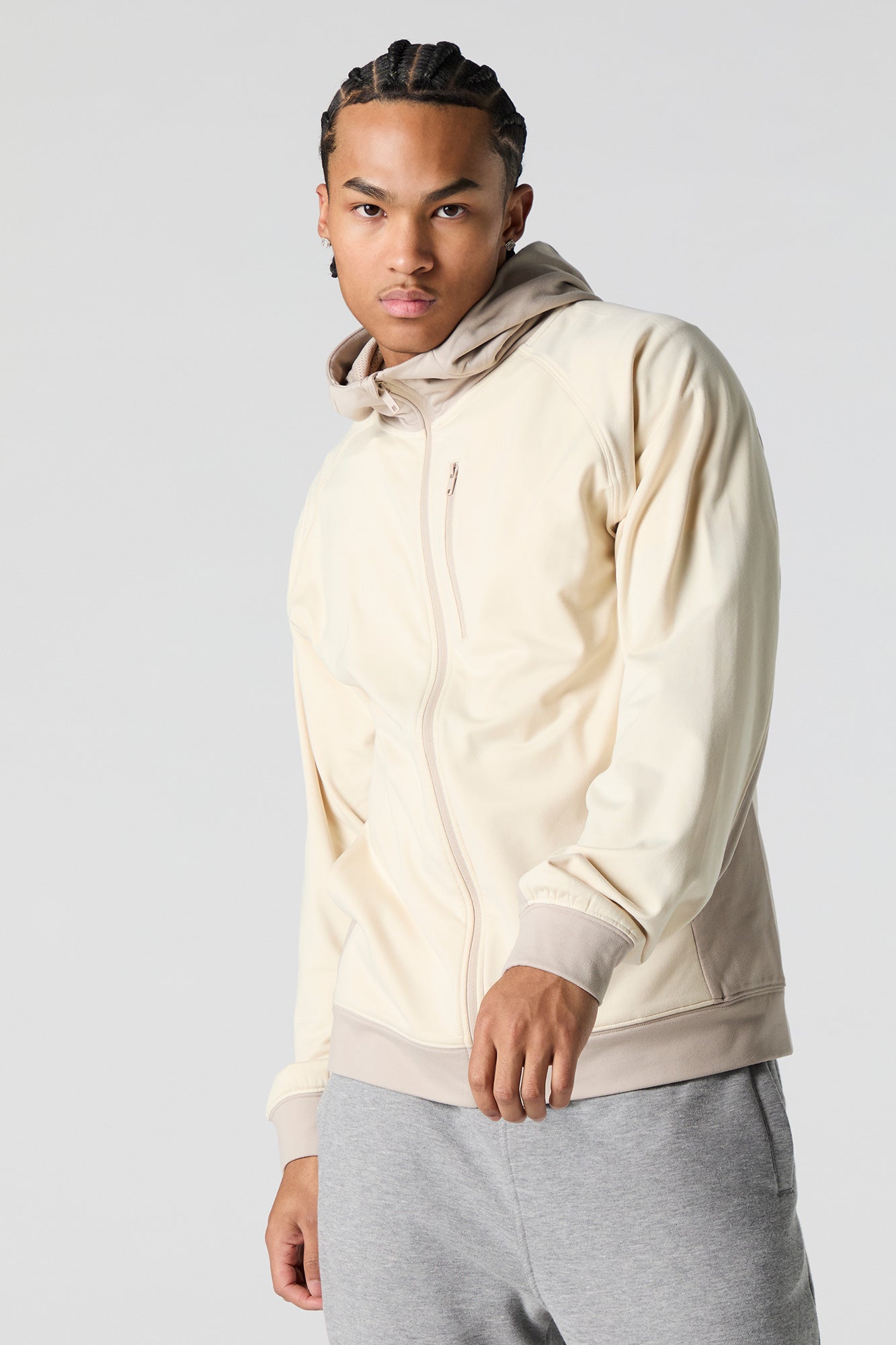 Active Colourblock Zip-Up Jacket