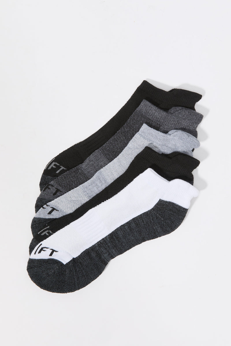 Athletic Marble Bottom Ankle Socks (5 Pack)