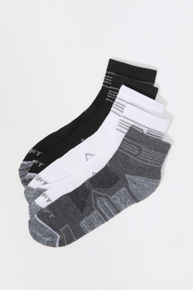 Athletic Marble Bottom Quarter Socks (5 Pack)