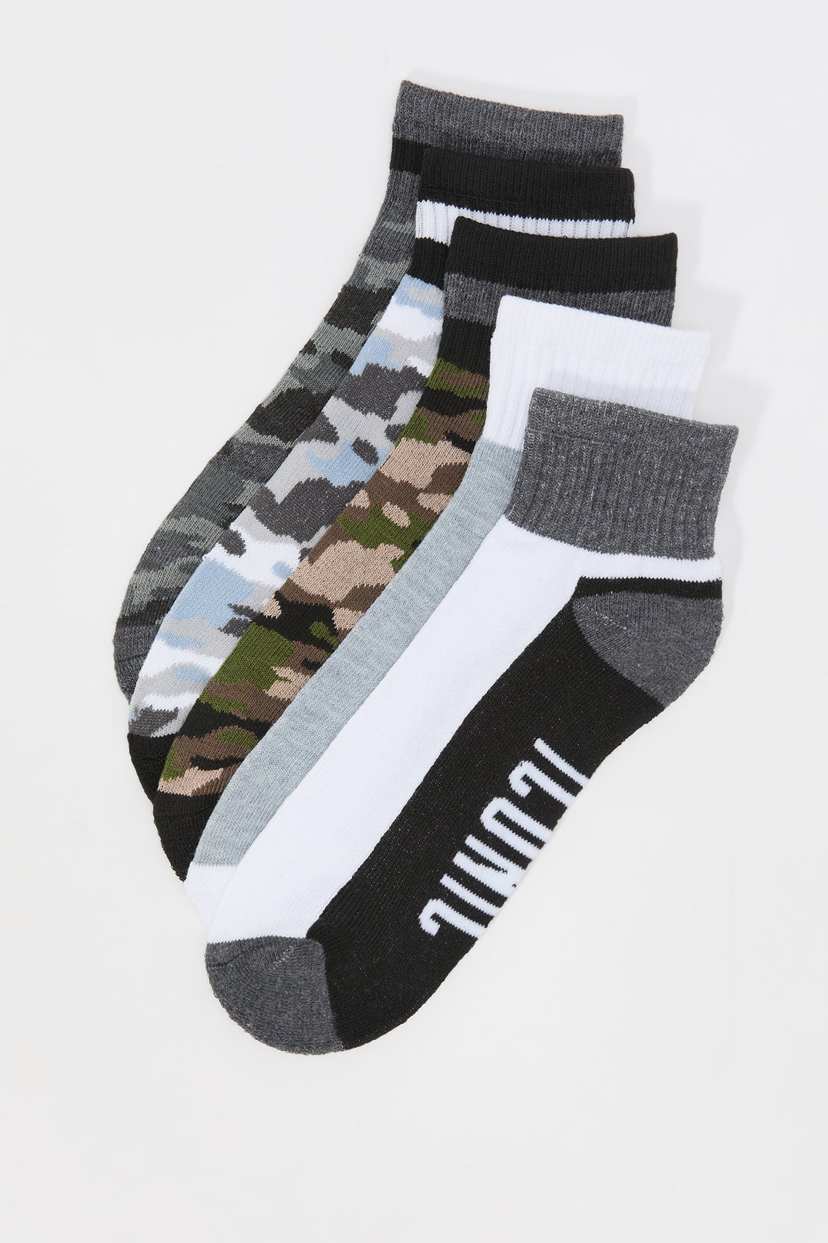 Camo Athletic Quarter Socks (5 Pack)