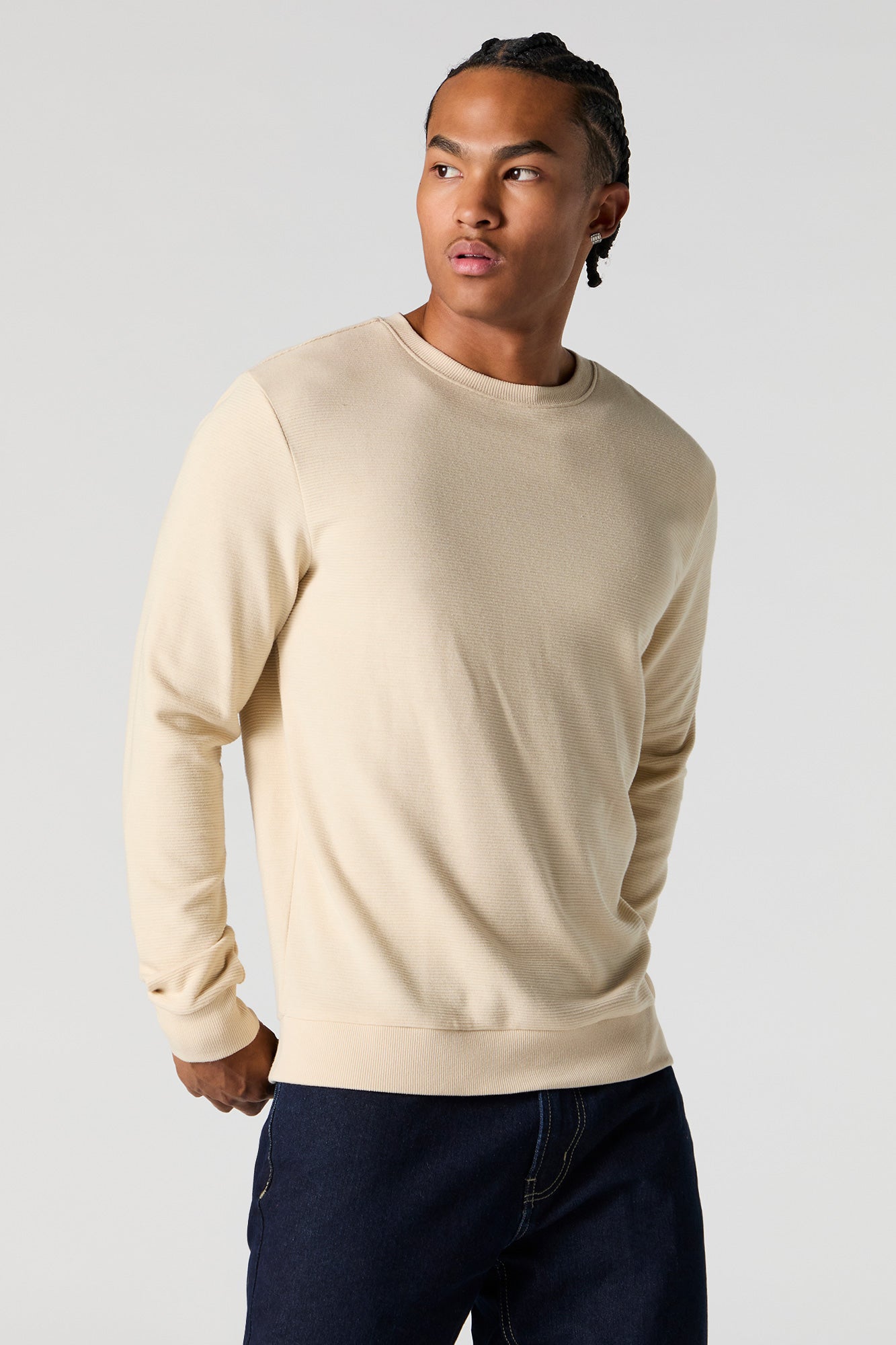 Ribbed Knit Long Sleeve Top