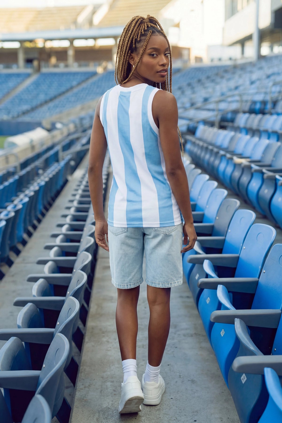 Alt View 2. Argentina Graphic Mesh Jersey - White