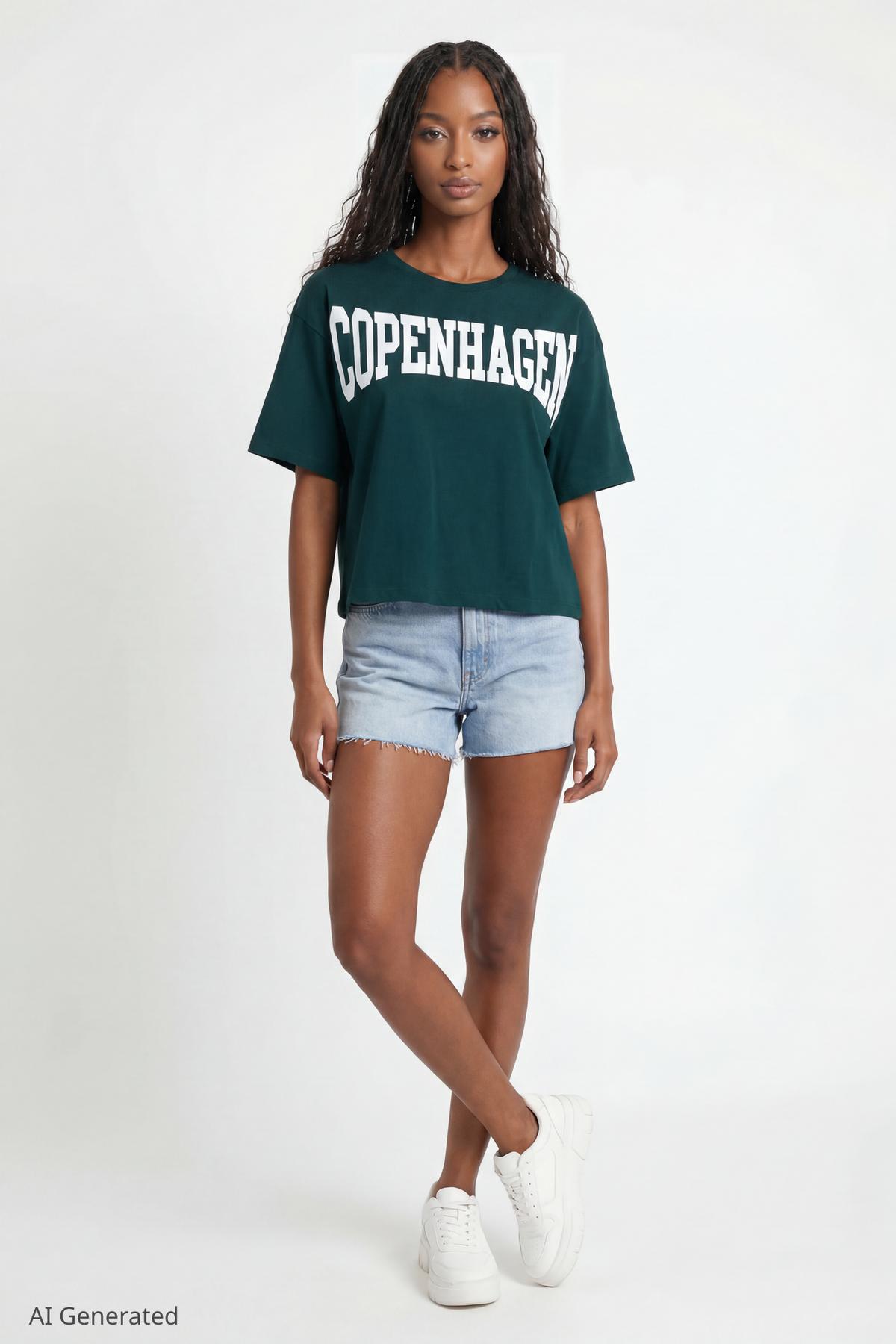 Alt View 2. Destination Graphic Boyfriend T-Shirt - Hunter Green