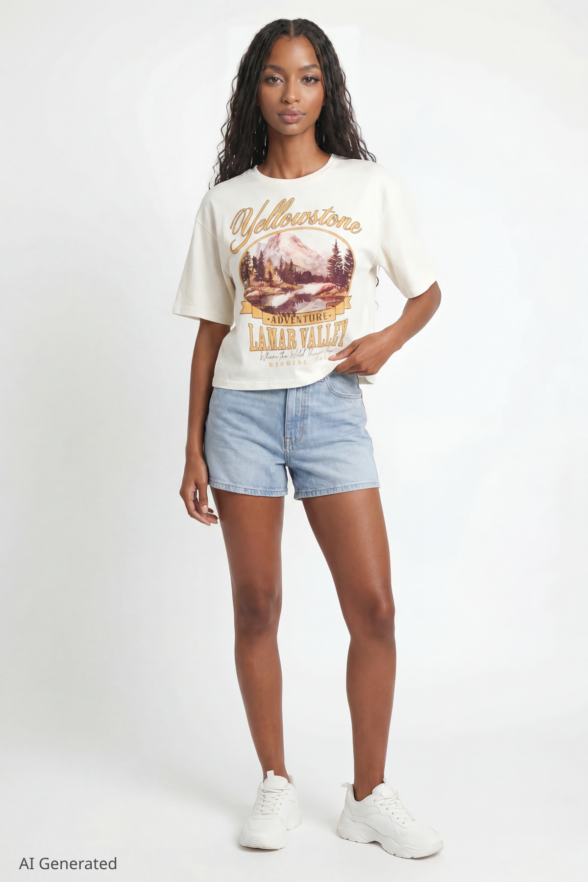Alt View 2. Destination Graphic Boyfriend T-Shirt - Ivory