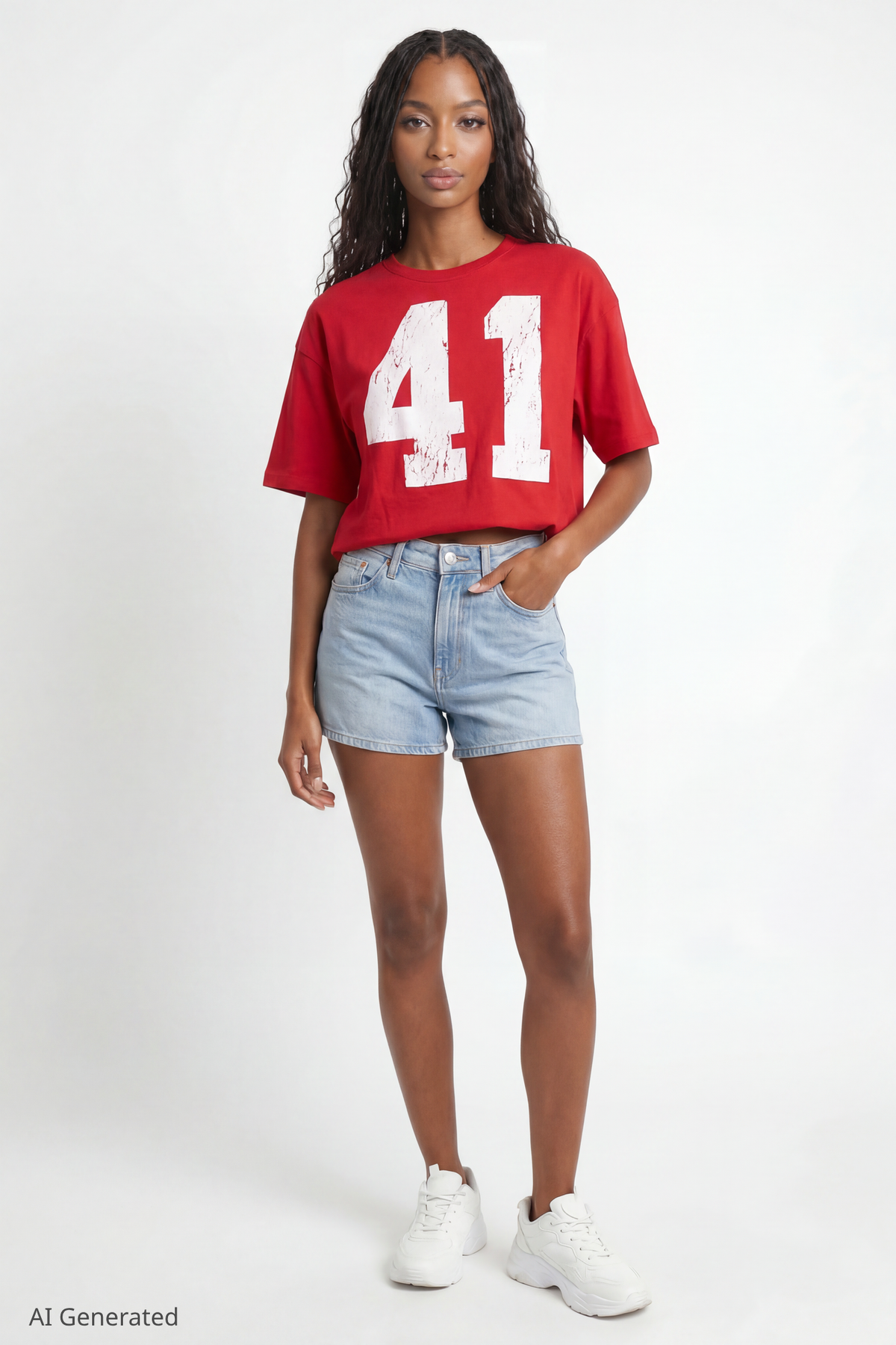 Alt View 2. Destination Graphic Boyfriend T-Shirt - Red