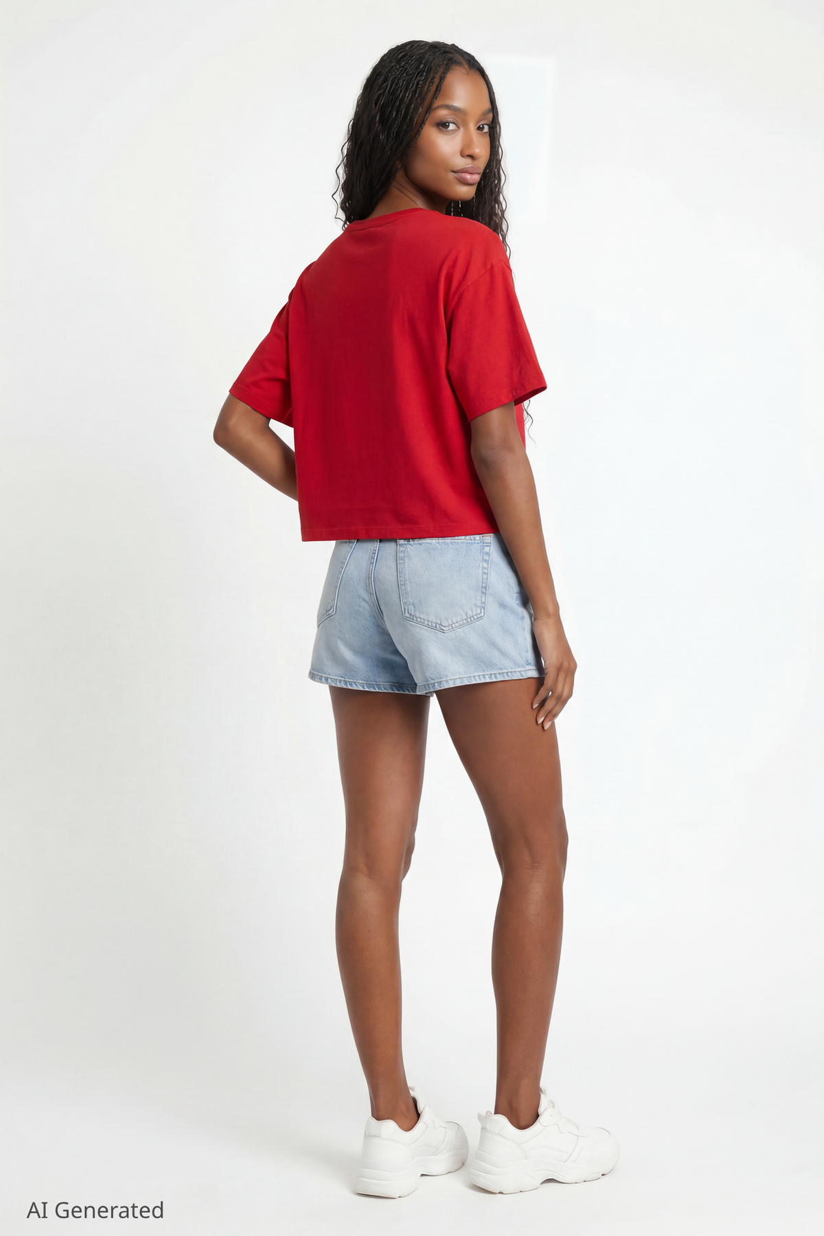 Alt View 3. Destination Graphic Boyfriend T-Shirt - Red
