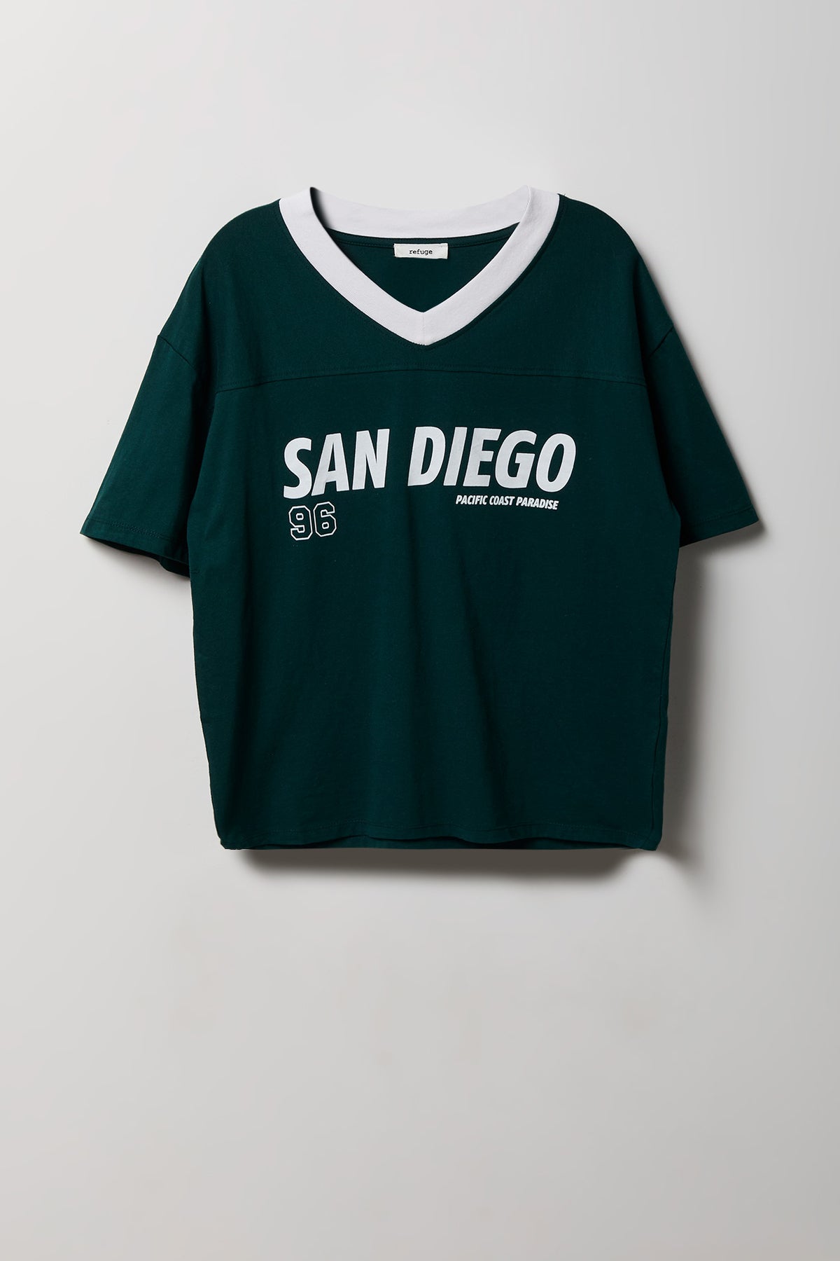 Alt View 4. Graphic V-Neck Jersey T-Shirt - Hunter Green