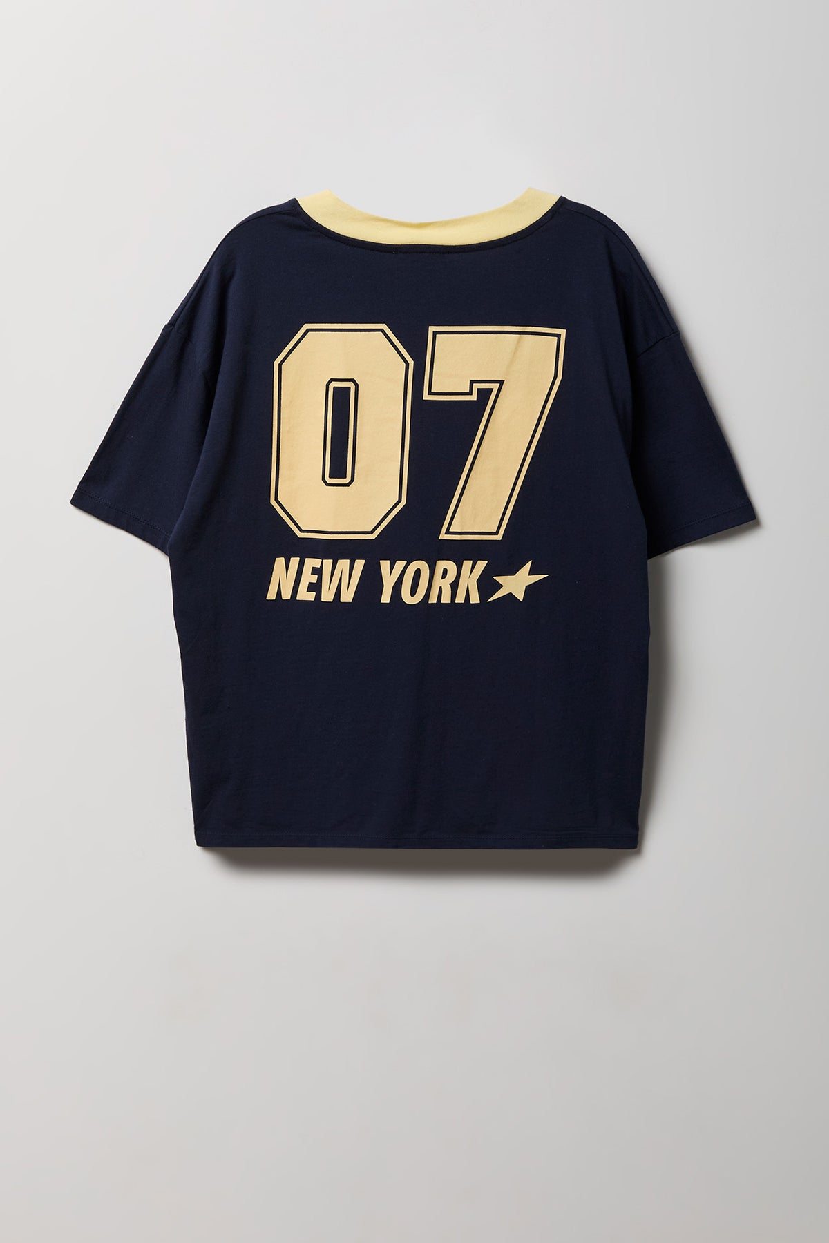 Alt View 5. Graphic V-Neck Jersey T-Shirt - Navy