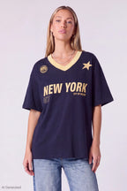 Graphic V-Neck Jersey T-Shirt