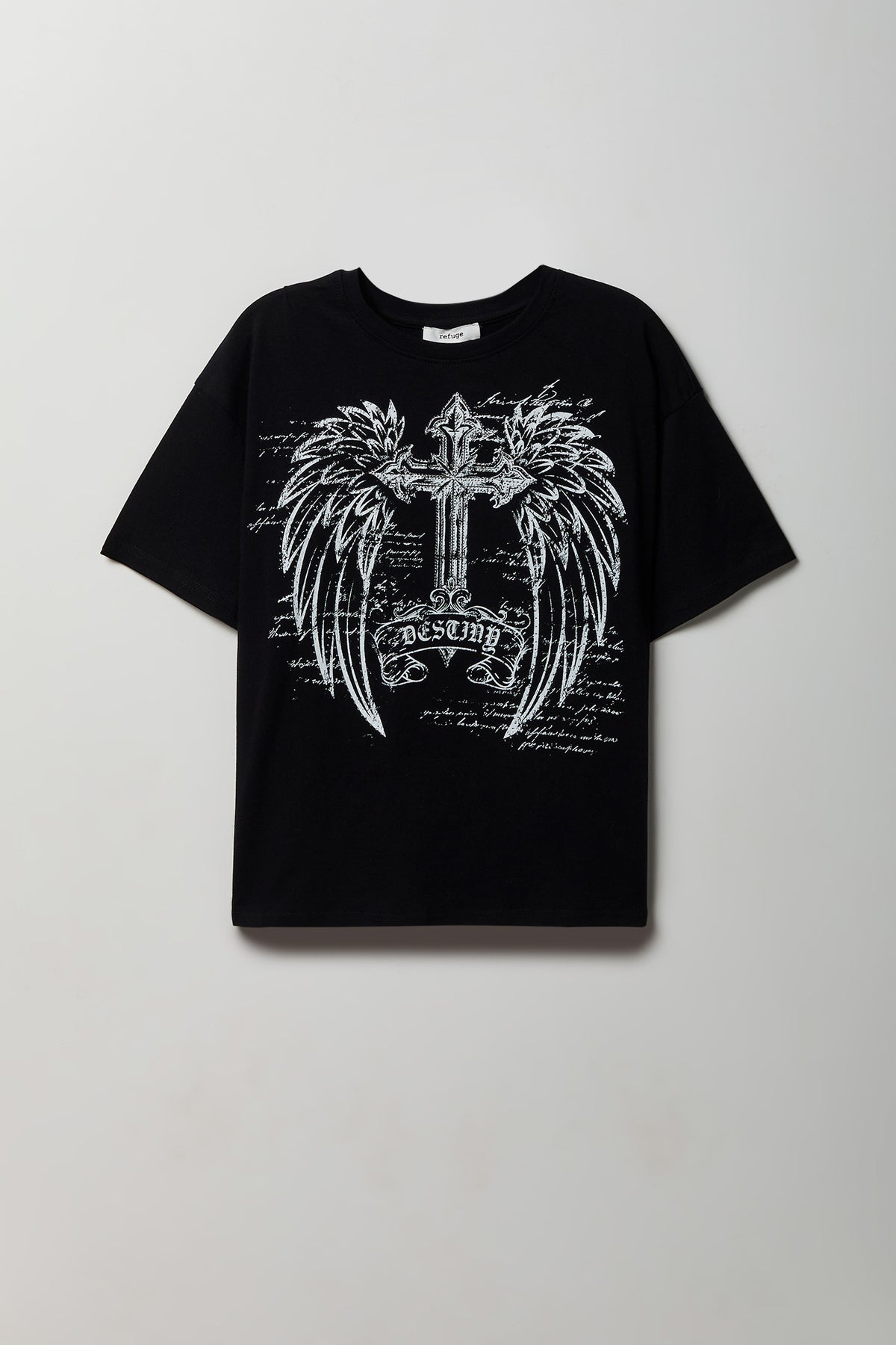 Alt View 5. Rhinestone Graphic Boyfriend T-Shirt - Black
