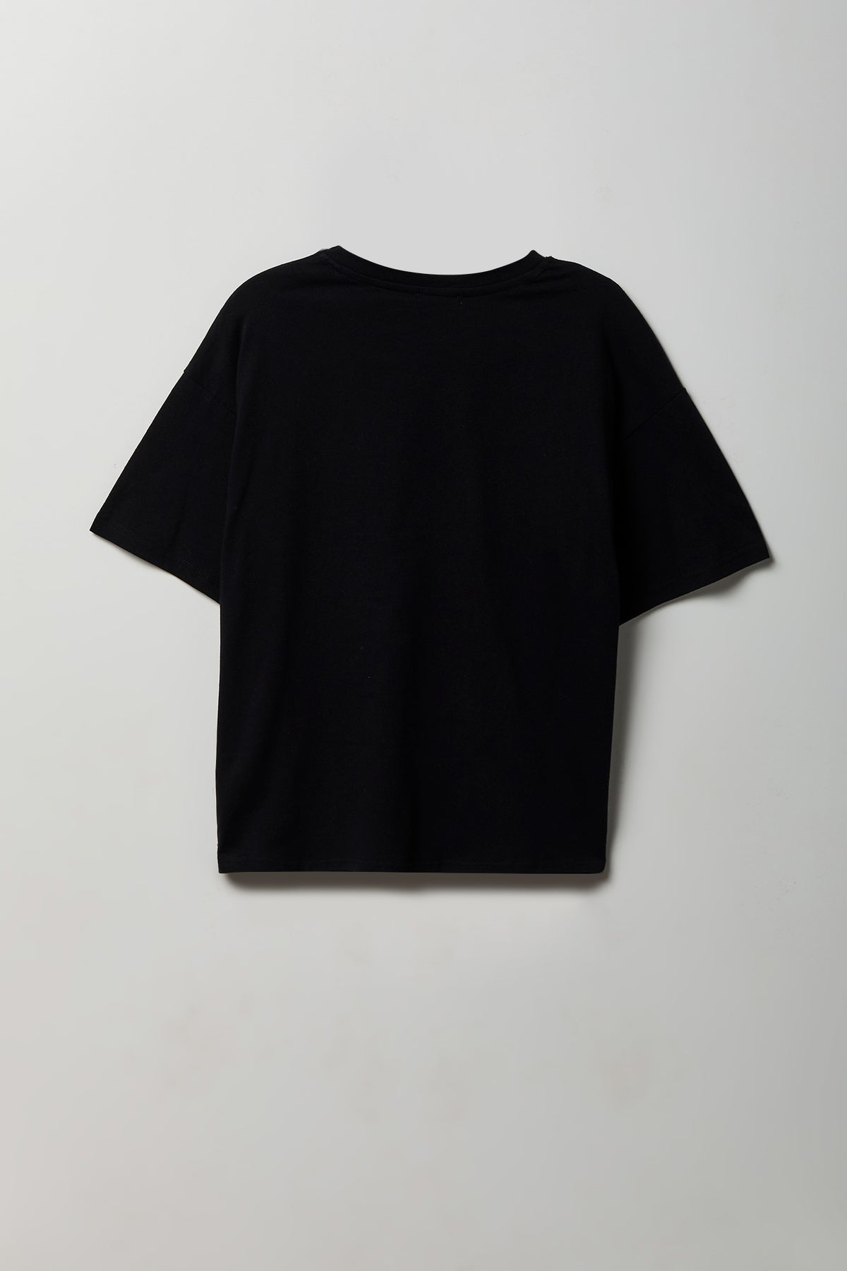 Alt View 6. Rhinestone Graphic Boyfriend T-Shirt - Black with White