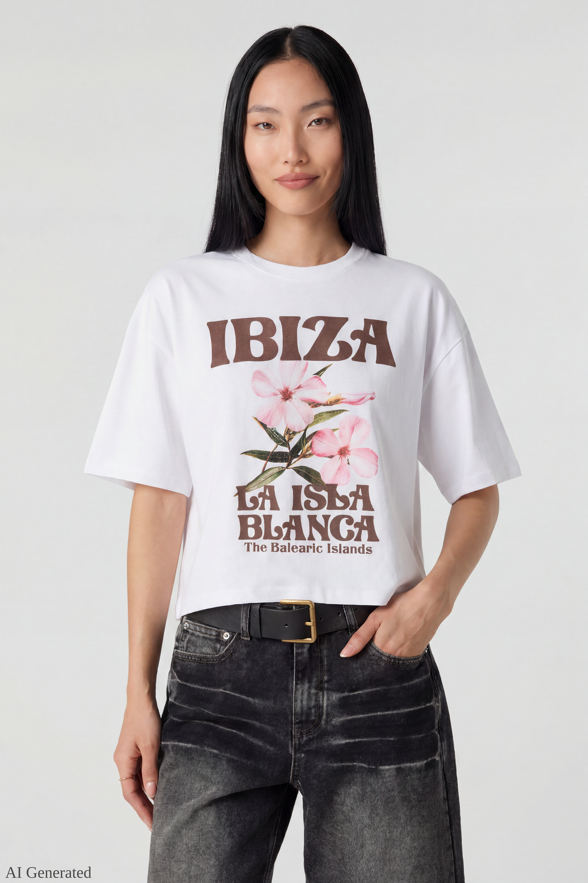 Summer Graphic Boyfriend T-Shirt - White