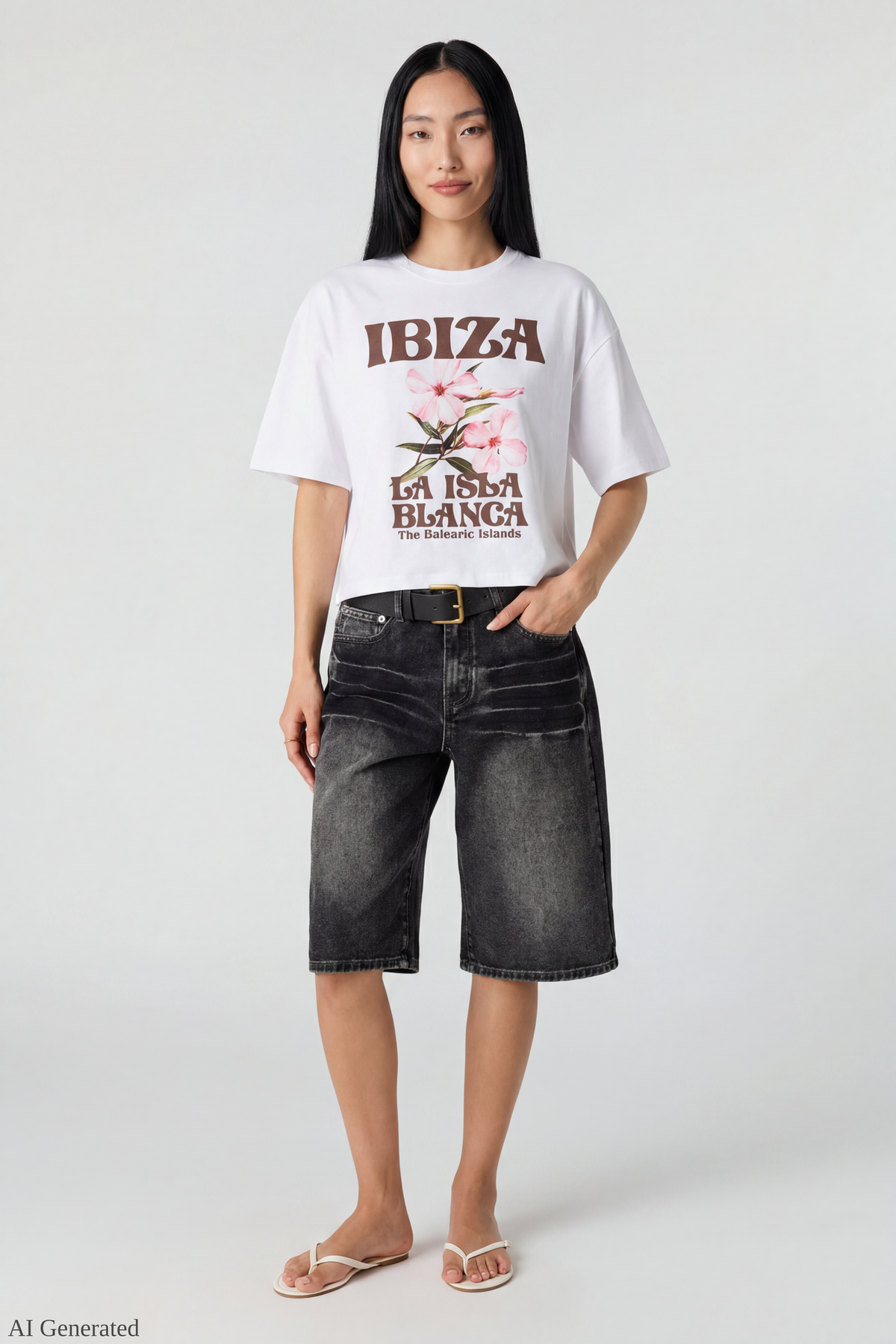 Alt View 2. Summer Graphic Boyfriend T-Shirt - White