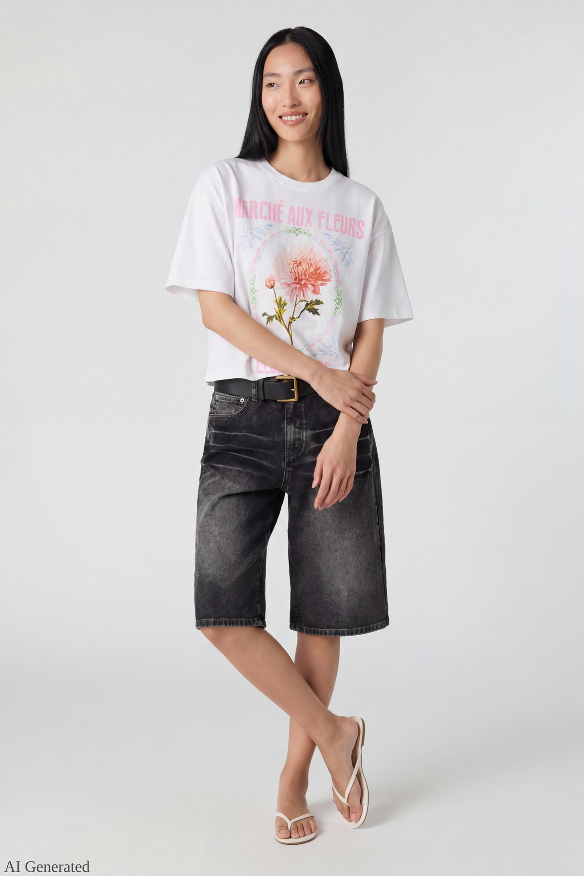 Alt View 2. Summer Graphic Boyfriend T-Shirt - Ivory