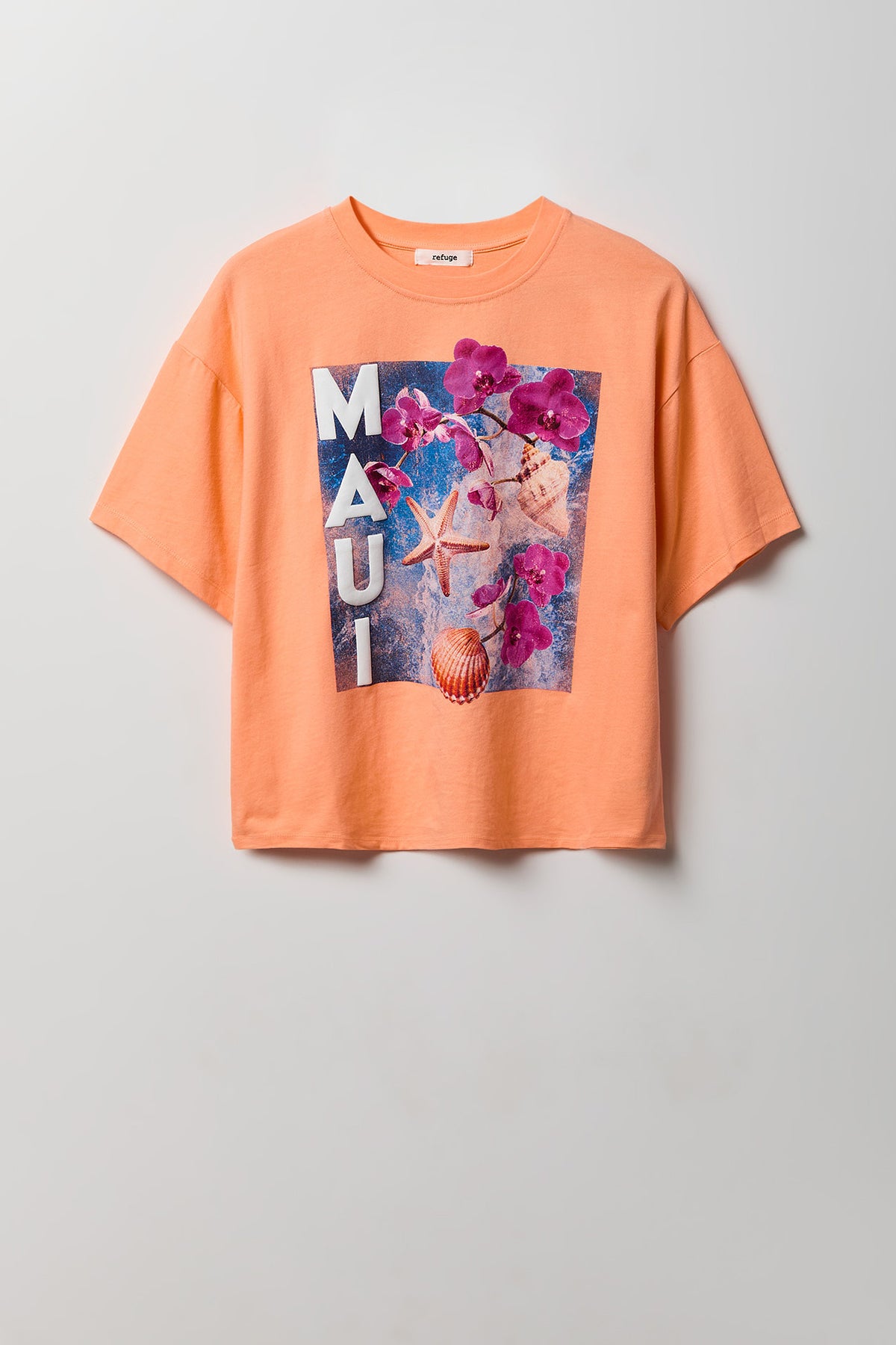 Alt View 4. Summer Graphic Boyfriend T-Shirt - Coral