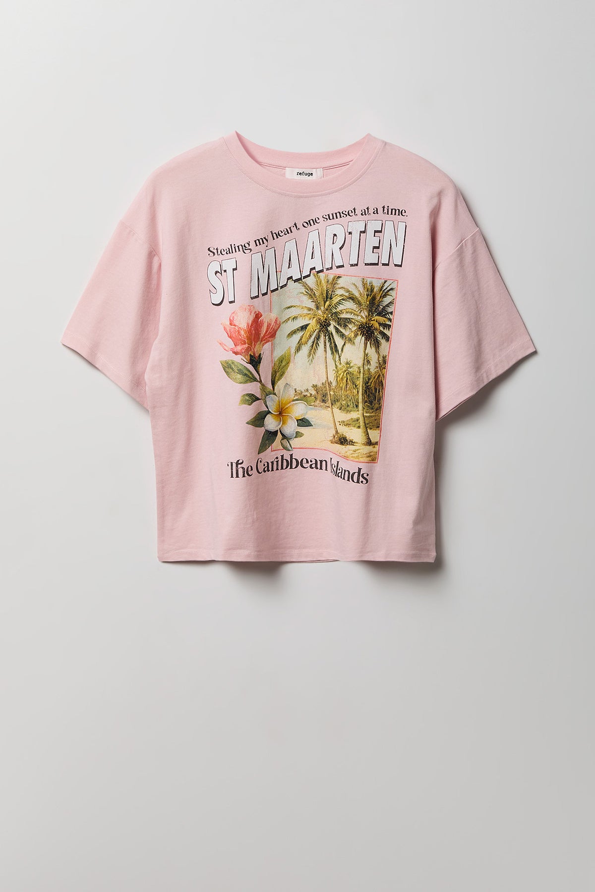 Alt View 4. Summer Graphic Boyfriend T-Shirt - Light Pink