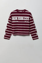 Graphic Striped Long Sleeve Top