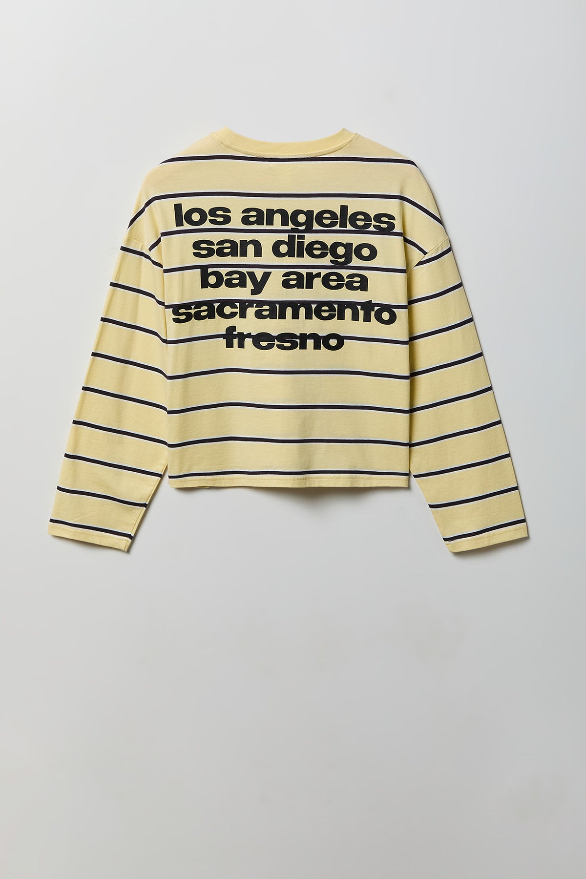 Alt View 2. Graphic Striped Long Sleeve Top - Yellow