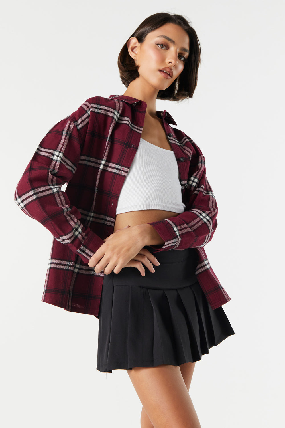 Classic Plaid Button-Up Top Classic Plaid Button-Up Top 19