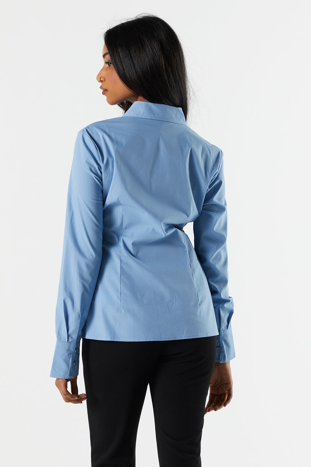 Poplin Button-Up Fitted Shirt Poplin Button-Up Fitted Shirt 2