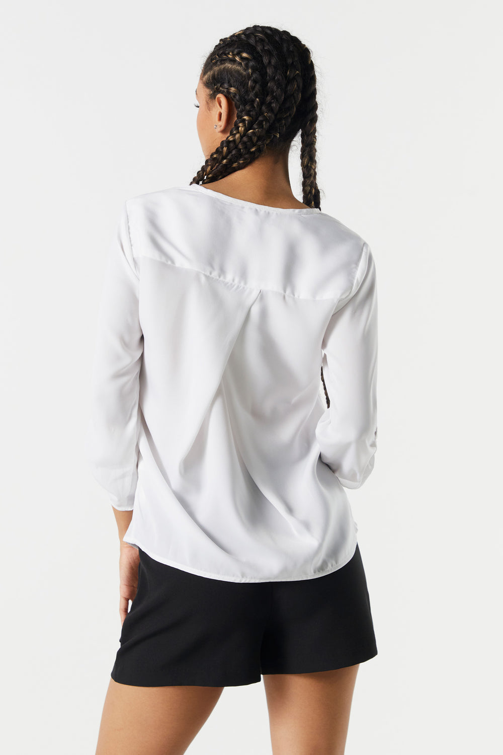 Satin V-Neck Blouse Satin V-Neck Blouse 8