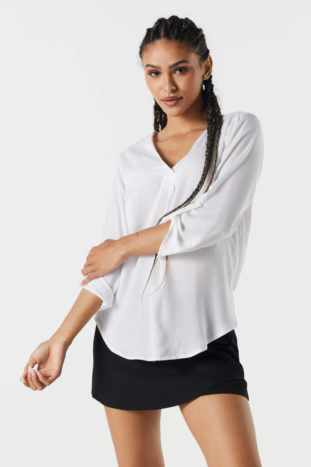 Satin V-Neck Blouse Satin V-Neck Blouse 7