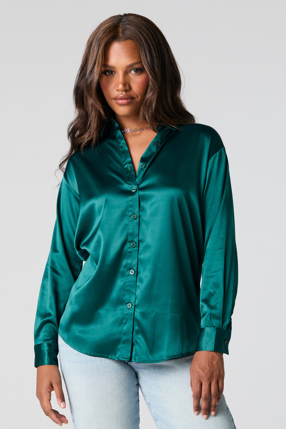 Satin Button-Up Top Satin Button-Up Top 10