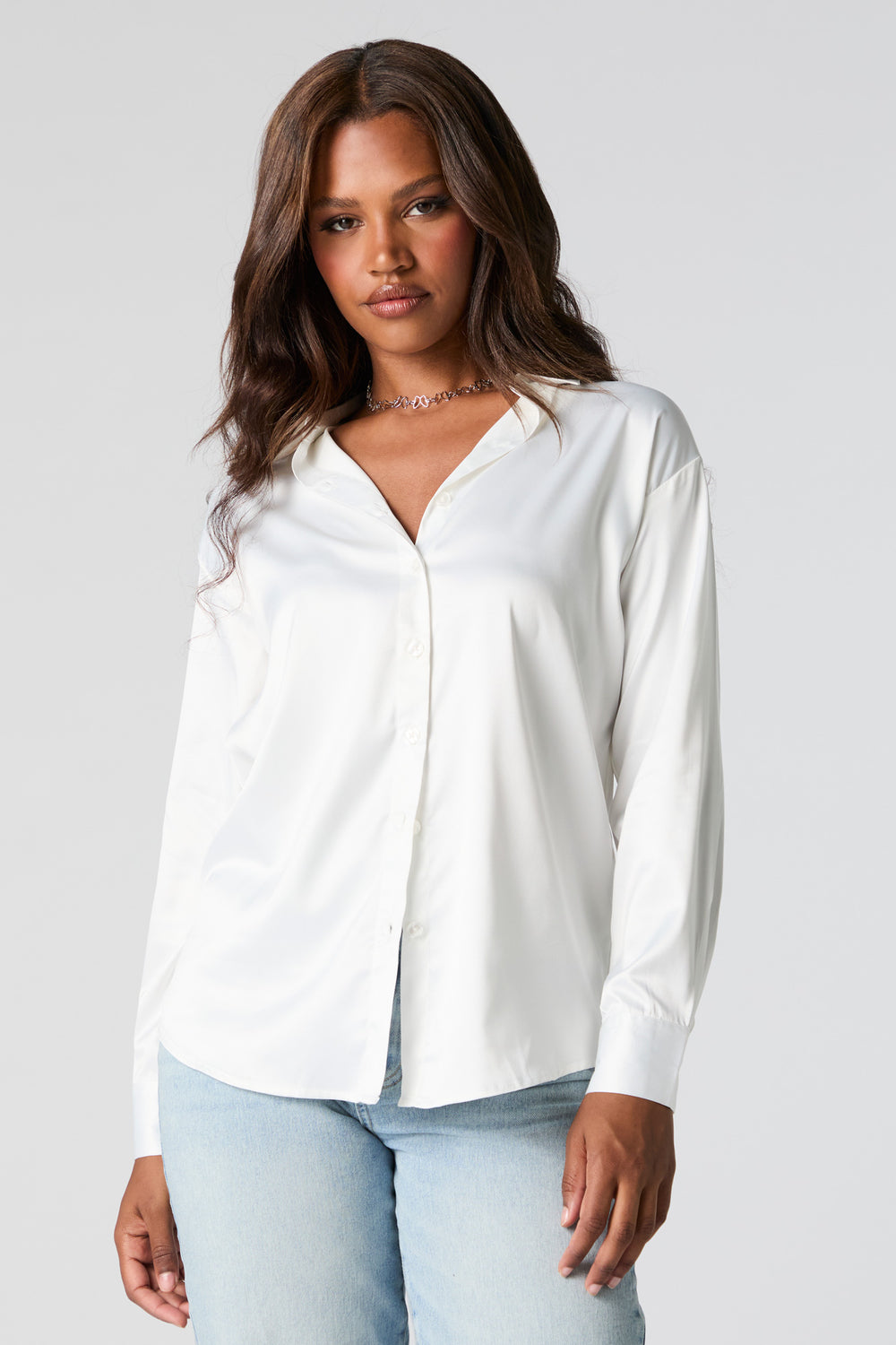 Satin Button-Up Top Satin Button-Up Top 13