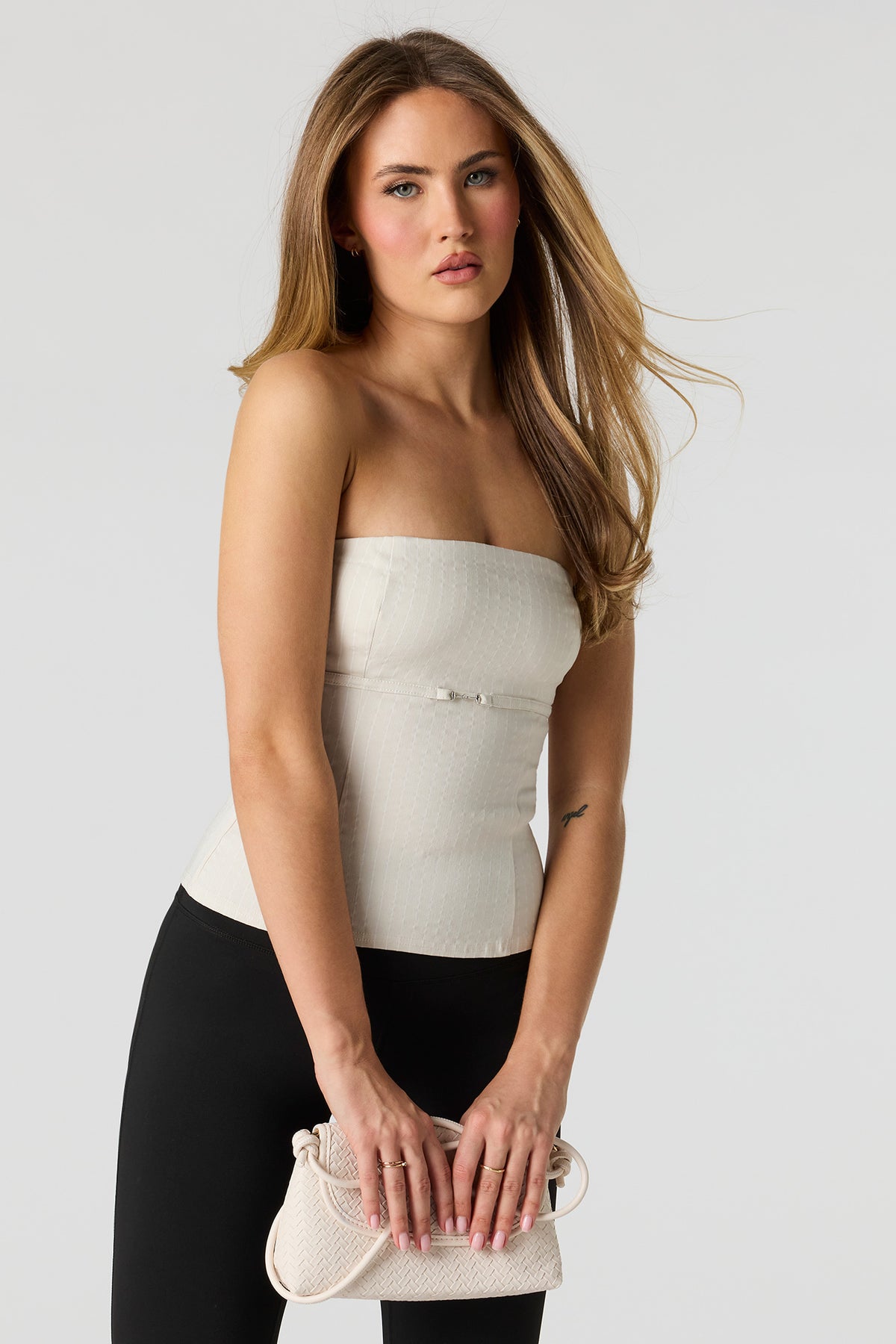 Textured Tube Top - Tan