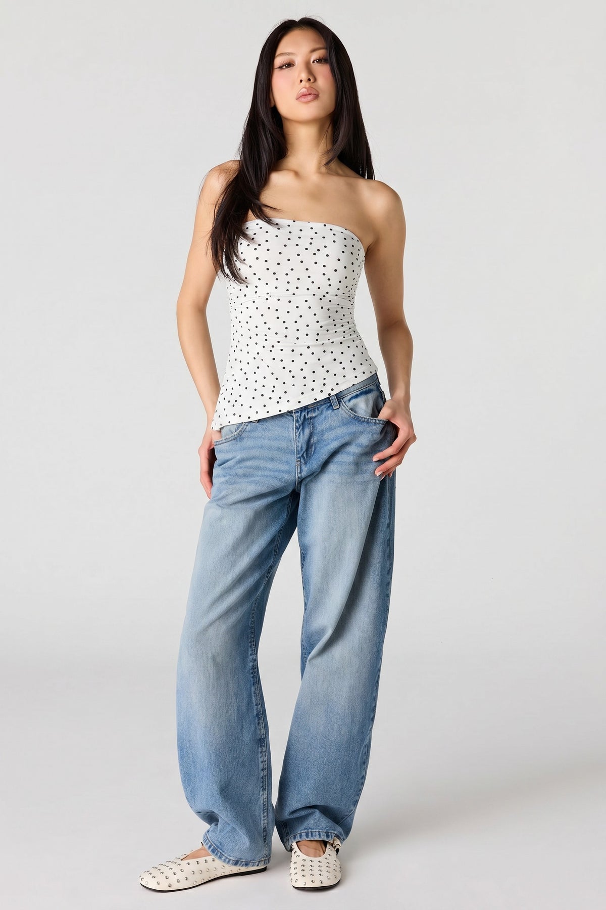 Alt View 3. Contour Asymmetrical Tube Top - Off White