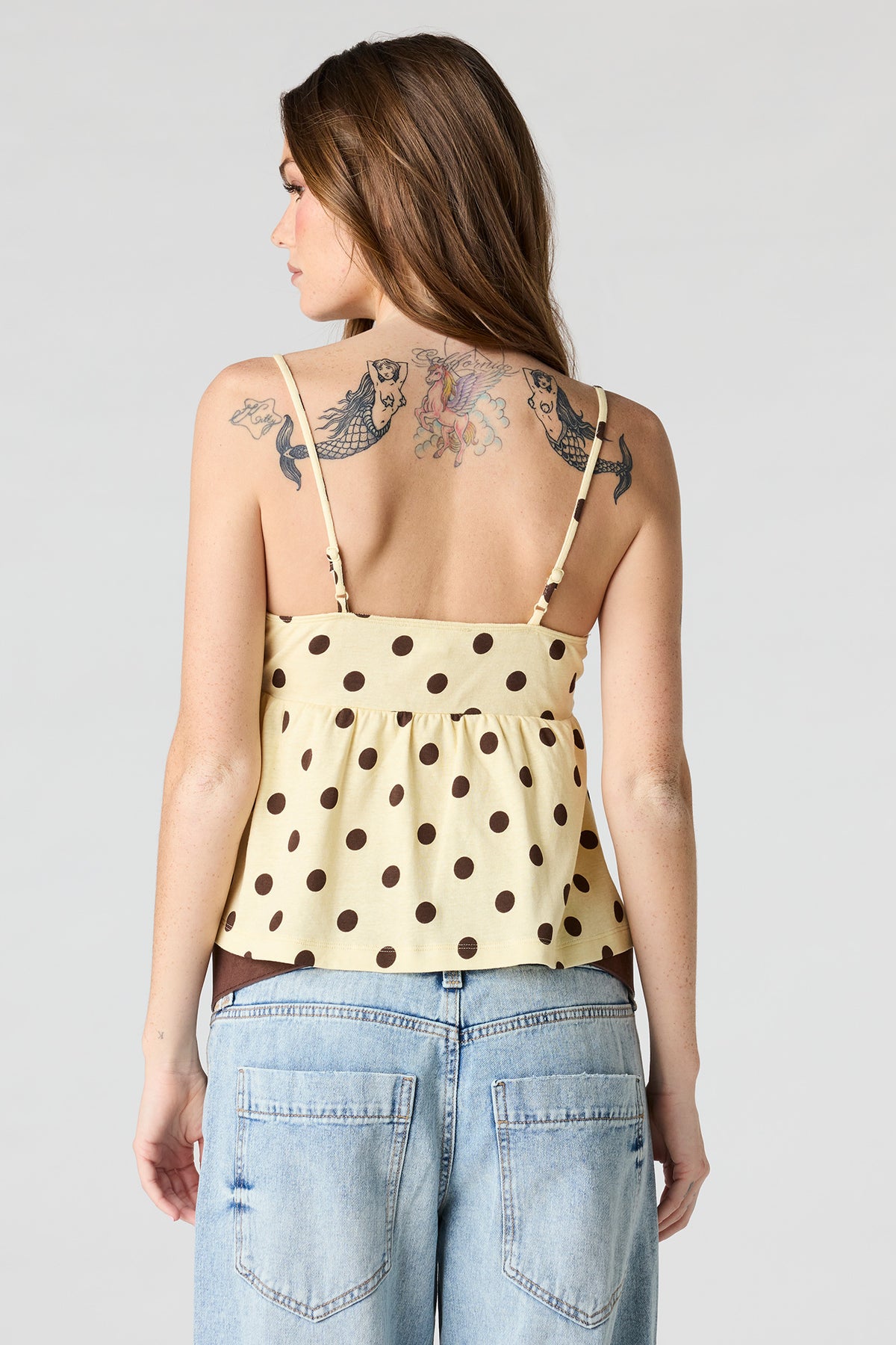 Alt View 10. Surplice Babydoll Cami - Heather Grey