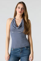 Cowl Neck Halter Top