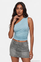 Ruched One Shoulder Top