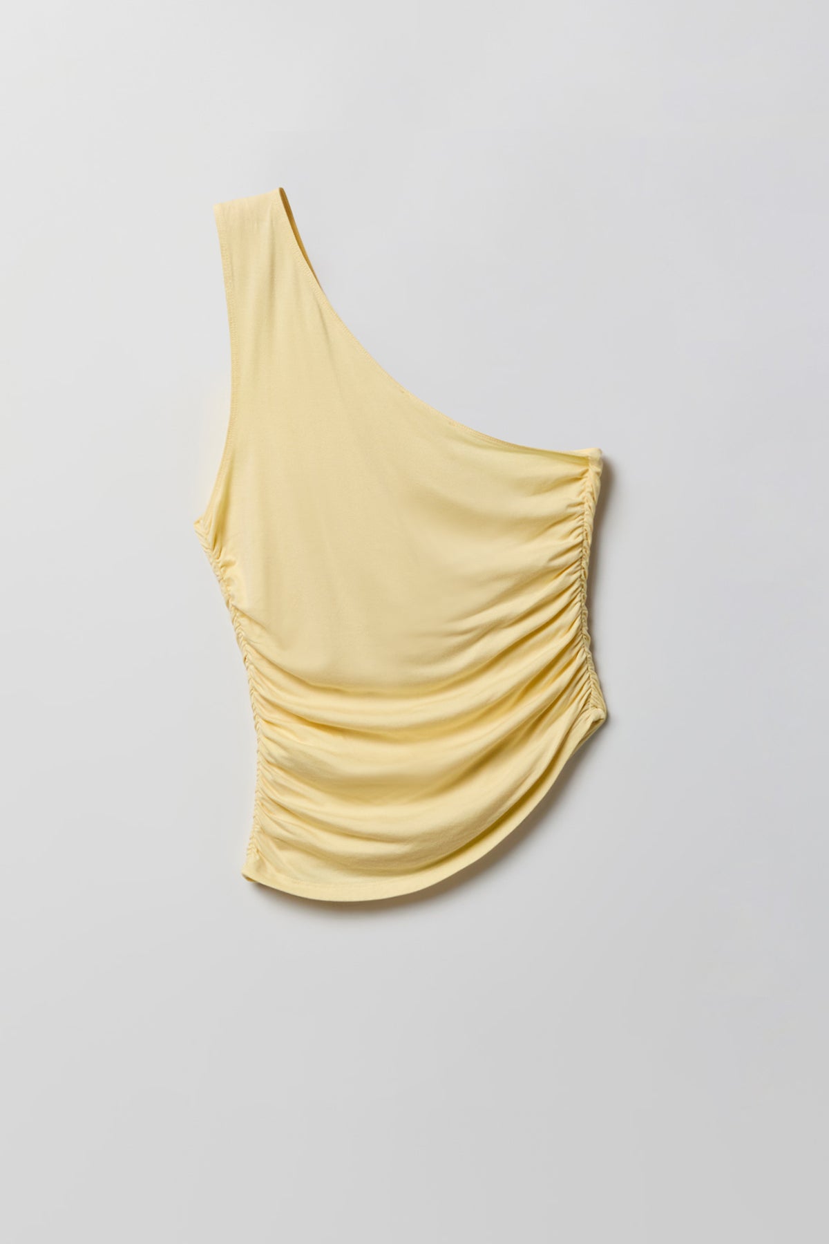 Alt View 5. Ruched One Shoulder Top - Yellow