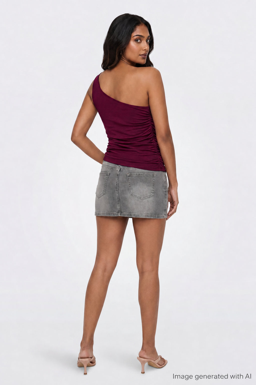 トップス Prank Project Sheer One Shoulder Top Ruched One Shoulder Top – Charlotte Russe