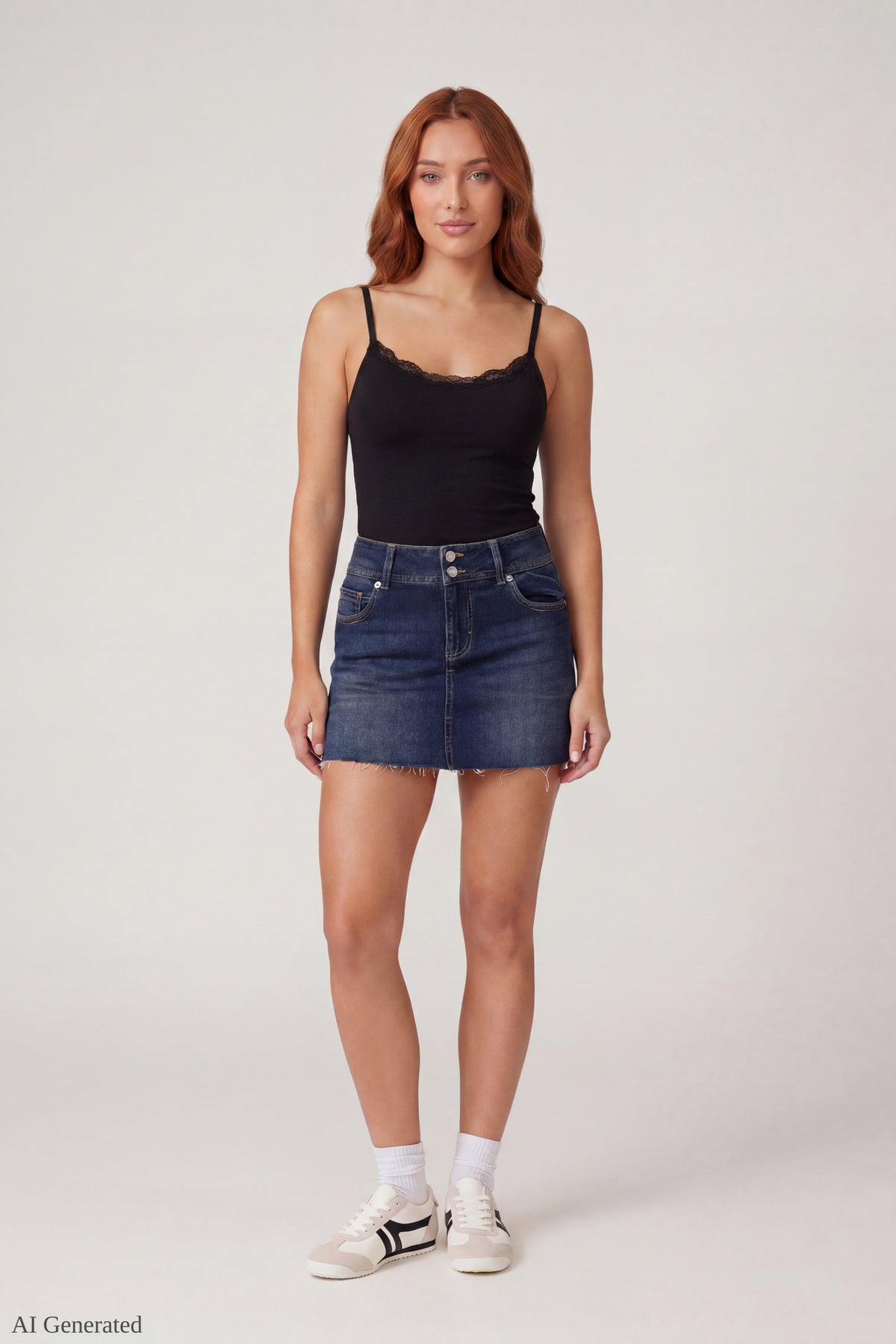 Alt View 3. Luxe Heavy Contour Braless Lace Trim Tank - Black