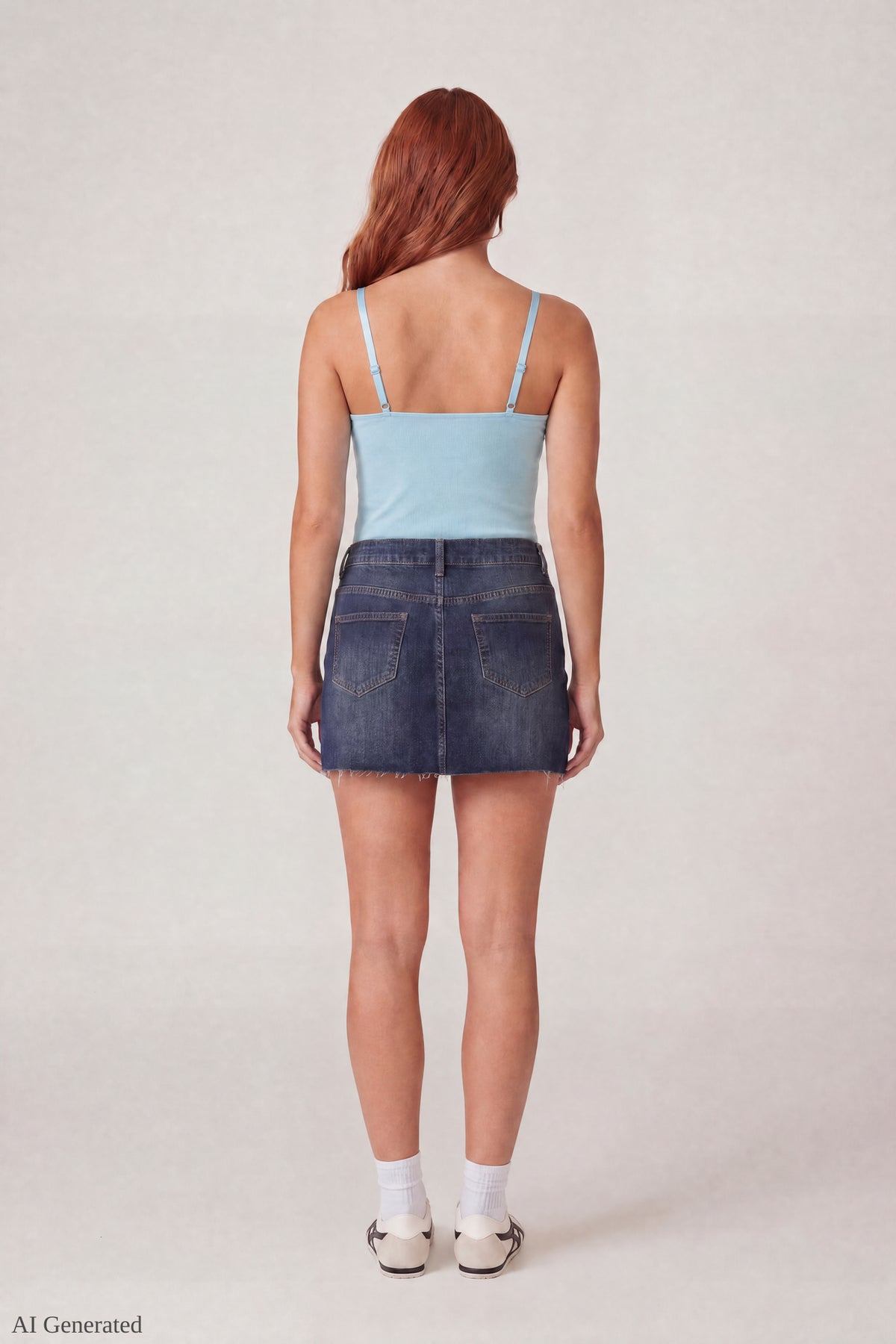 Alt View 3. Luxe Heavy Contour Braless Lace Trim Tank - Blue