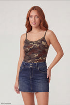 Luxe Heavy Contour Braless Lace Trim Tank
