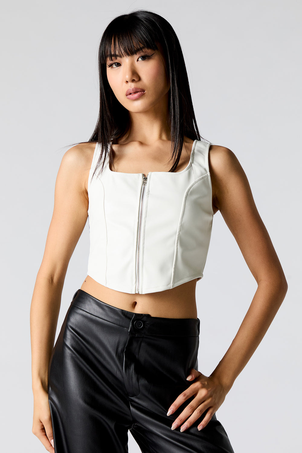 Faux Leather Corset Top Faux Leather Corset Top 8