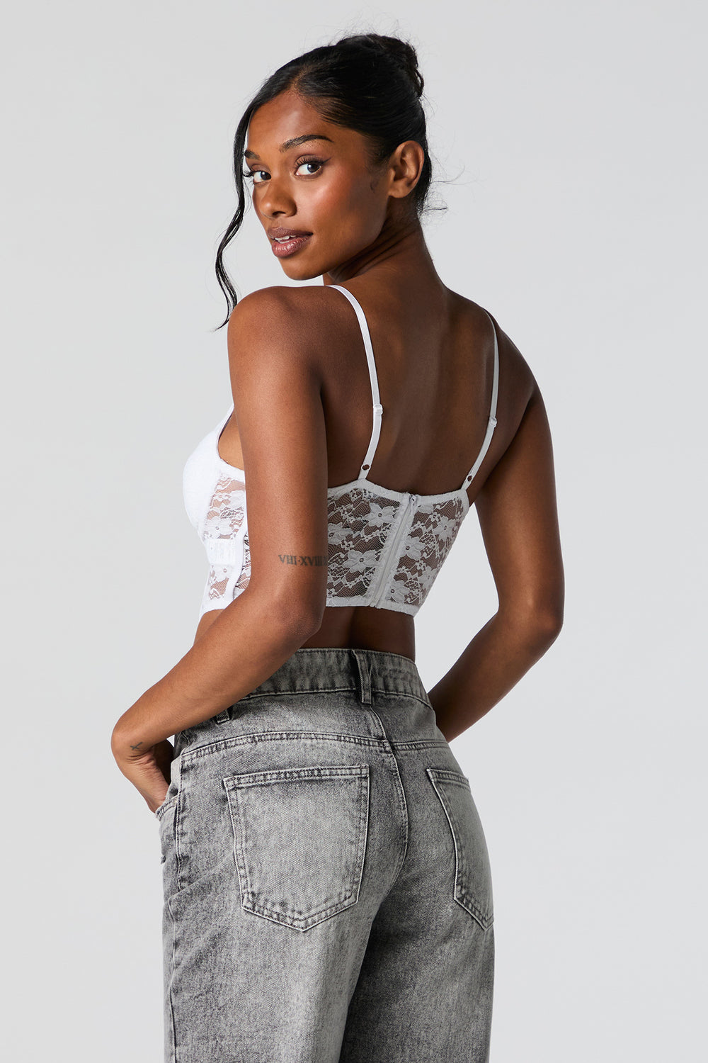 Floral Lace Cropped Corset Cami Floral Lace Cropped Corset Cami 8