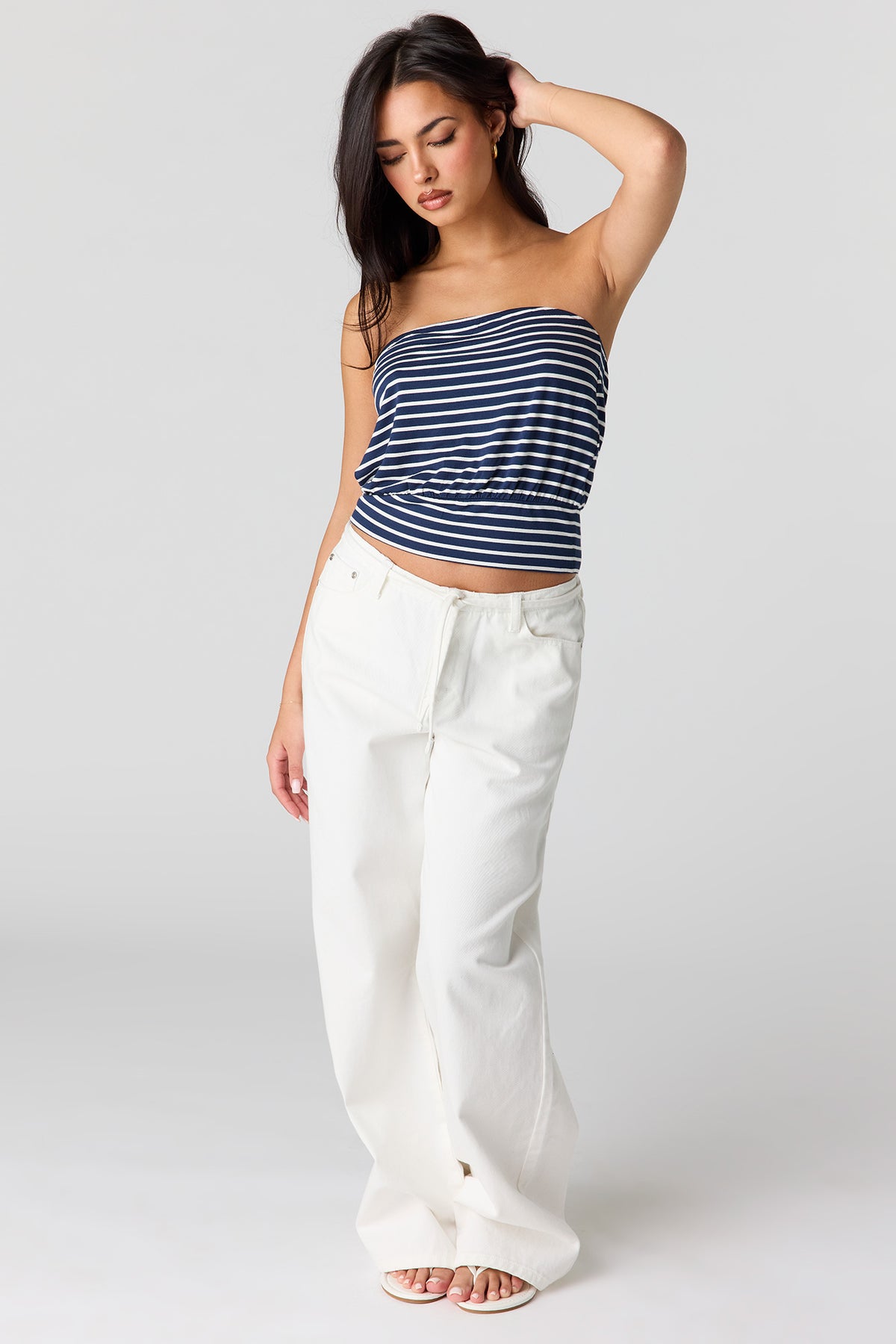 Alt View 3. Tube Top - Blue